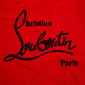 Christian Louboutin felt shoe bag